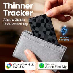 Dual System Wallet Tracker Card Smart Location Tag Anti-Lost GPS Tracker Item Finder Works With Google Find Hub & Apple Find My
