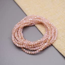 Yanqi 2 3 4mm Rondell Austria Faceted Crystal Beads Round Glass Beads Loose Spacer Beads for Jewelry Making DIY