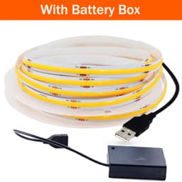 DC5V USB COB LED Strip Battery Power Flexible LED Strip Light 320LED High Density Linear Light with Adhesive Tape for Backlight