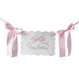 Bowknot One-Year-Old Birthday Cap Embroidery Lace Edge First Birthday Garland Pink Blue Ball Birthday Hat First Birthday