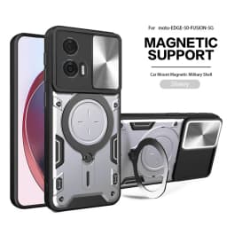 For Motorola Moto Edge 50 Fusion Case Slide Camera Protect Phone Case For Edge50 Fusion Armor Funda Magnet Ring Stand Back Cover
