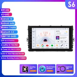 Carplay 4G 9" Car Radio Android for VW MQB Polo Plus T-Cross Zoals T-Kruis T-Roc Tharu Sagitar Multimedia Player GPS 2Din Stereo
