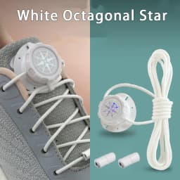 Upgraded No‑Tie Automatic Sneaker Laces Thick Rope Shoelaces with Swivel Metal Capsule Buckles Easy Installation