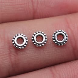 100pcs Antique Silver Color DIY Crafts Making Findings Handmade Metal Alloy Spacer Bead Charms For Jewelry Making