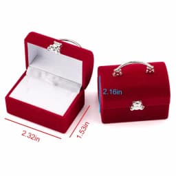 1PCS Mini Velvet Ring Box Creative Jewelry Case Holder Ring Earring Display Box for Wedding Proposal Engagement Birthday Gift