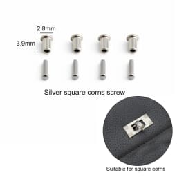 3/10Sets Silver/Gold Stainless Steel Rectangle Eyelets Screws For Handbag Shoulder Bags Lock DIY Hardware Repair Fix Accessories