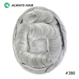 Alwayshair - DURA LACE Men's Capillary Prosthesis Hair 130% Hair Density Indian Hair Lace Toupee Wig For Man