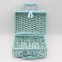 1 Pcs Rattan Baskets Picnic Storage Basket Wicker Suitcase With Hand Gift Box Woven Cosmetic Storage Box Organization Storage