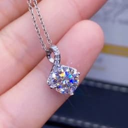 Big Bling Water Drop Pendant Real 925 Sterling Silver Long Chain Necklace for Women Fashion Jewelry Cute Statement Necklace