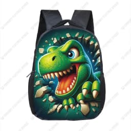 12 Inch Cartoon Dinosaur Print Children Backpack T-rex Skeleton School Bag Toddler Kindergarten Backpacks Student Book Bag Gift