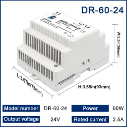 LCTC DR-15/60/100 Switching Power Supply 5V 12V 24V DIN Rail Power Supply Industrial Transformer Small Volume 4.2A 6.5A 7.5A