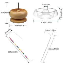 Bead Loader Beading Spinner Quickly Beading Bowl for DIY Seed Beads Waist Beads Bracelets Spin Beading Bowl Bead Spinner