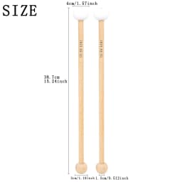 Available in Multiple Colors Percussion Instrument Drumsticks Mallets Jazz Drum Stick Double Headed Soundhammer for Drum Marimba