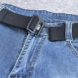 (Widened version) Aluminum alloy buckle nylon elastic waistband 3.8CM elastic belt men's hiking canvas belt extended version