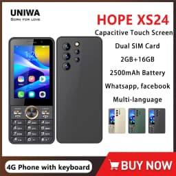 UNIWA HOPE XS24 Smart Phone Android 8.1 Dual SIM 4G Touch Screen T9 Keypad Phone 3.5 Inch 2GB+16GB Cellphone Whatsapp GPS