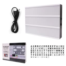 LED Night Light Box Size A4 A5 A6 DIY Night Light With 96Pcs Black Letters Card USB/Battery Powered For Festival Birthday Decor