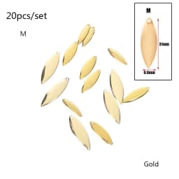 20pcs Bass Sequin Smooth Nickel Metal WillowMetal VIB Lure Blades Fishing Attractor Spinner