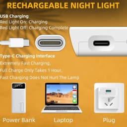 Wireless LED Night Light With Motion Sensor USB Rechargeable 400mAh Battery Modern Wall Lamp For Bedroom Bedside Table