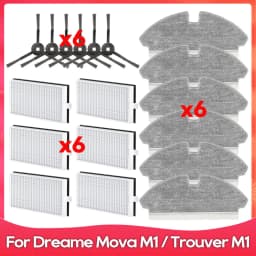 Fit For ( Dreame Mova M1 / Trouver M1 / Okami R110 / ROPO Laser Slim / Kewbily DL30 Pro ) Side Brush Filter Mop Accessories Part