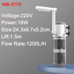 Aquarium Multi-functional Filter Pump Fish Tank Submersible Air Oxygen Aerator Water Change Pump Wave-making Fountain Water Pump