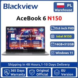 Blackview AceBook 6 Laptop Intel Twin Lake N150 CPU 15.6'' FHD+ IPS Screen 16GB DDR4 512GB SSD 36Wh Battery Windows 11 Notebook
