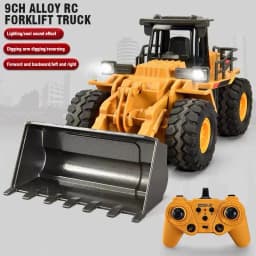 2.4G Alloy Remote Control Dump Truck Excavator Bulldozer Engineering Vehicle 9 Channels RC Trucks Model Children's Toy Kids Gift