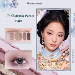 Flower Knows Midsummer Fairytales Embossed Five Color Pressed Glitter Eye Shadow Natural Shimmer Pigment Eye Shadow Pallete