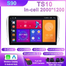 Android Car For Peugeot 2008 208 2012 - 2018 Multimedia Player Navigation GPS Carplay QLED Touch Screen Auto Stereo WIFI No 2din