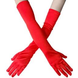52CM Solid Satin High Elasticity Women Halloween Cosplay Stage Performance Dinner Accessories Etiquette Long Gloves Opera