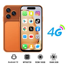 SERVO Small Pocket Smartphone 4.0 Inch Display Android 12.0 4G Dual SIM Face Recognition GPS Unlocked Mobile Phone Video Player