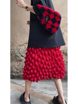Miyake Fold 2025 Summer New Women's Bubble Skirt Korean Fashion Designer Loose Street Wear Half Body Skirt
