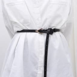 Women Thin Belt Simple Triangle Metal Buckle PU Leather Waistband for Lady Dress Jeans Decorative Skinny Waist Straps Girdle
