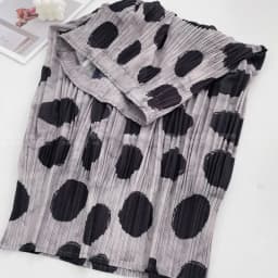 Pleated Black Polka Dot Half Skirt Women's Simple Casual Loose Fashion Versatile Commuter Clothing Korean Wearing