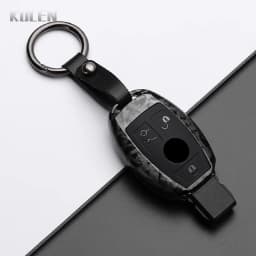 ABS Carbon Fiber Style Car Key Case Cover For Mercedes Benz A B C E Class GLS GLA GLK GLC CLS CLA AMG W204 W205 W212 W463 W176