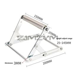 Foldable Stainless Steel Stand with One Roller Adjustable Cutting Machine Support Frame Material Support Bracket For Cutting