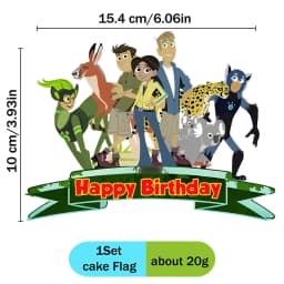 Wild Kratts Jungle Theme Birthday Party Ceremony Scene Layout Decorative Banner Spiral Honeycomb Pennant Disposable Items