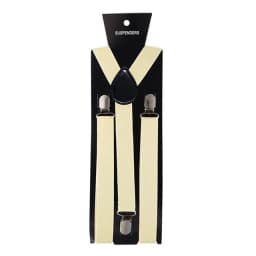 Solid Color Elastic Leather Suspenders Clip-on Buckle Men Straps Adjustable Elastic Y-Back Braces For Wedding Suit Accessories