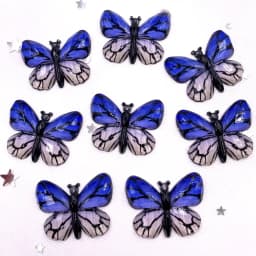 Resin Shiny Colorful Crystal Butterflies Flatback Rhinestone 1 Hole Appliques Ornaments 10pcs Home Figurines decor Crafts
