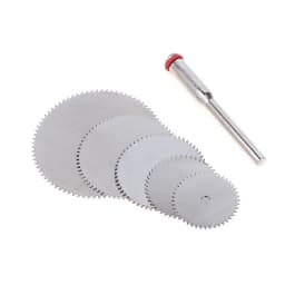 6PCS/set Stainless Steel Slice Metal Cutting Disc With 1 Mandre For Rotary Tools 16 18 22 25 32mm Cutting Disc Hand Tools DIY