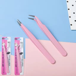 1pcs Anti-Static Excellent Quality Tweezers Bend Long Nose Cross Tweezers For Intersperse Beads Jewerly Tools Sewing Accessories