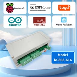 A16 ESP32 Development Programable Relay Board ESPhome Home Assistant Tasmota Arduino IDE RS485 I2C GPIO RF433Mhz Mosfet Output