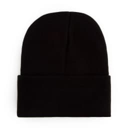 1pc Punk Style Rivet Decorated Knitted Hat,Personalized Punk Rivet Y2K Vintage Solid Black Warm Beanie for Daily All-Winter Wear