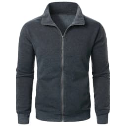 Autumn Men's Long Sleeve Zipper Jacket Coats Solid Color Warm Sweatshirts Casual Baseball Jacket Outdoor Streetwear