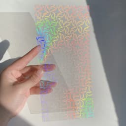 5 Sheets Shiny Laser Film Card Sticker Creative DIY Journal Scrapbooking Decoration Kawaii Stationery Collage Phone Stickers
