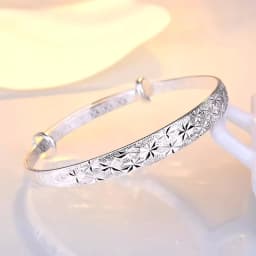 925 Sterling Silver Original Romantic Gypsophila Star Bangles for Women Bracelets Fashion Party Wedding Accessories Jewelry