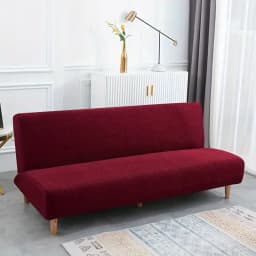 Jacquard Sofa Bed Cover 1/2/3 Seater Elastic Armless Folding Sofa Slipcovers for Living Room Stretch Couch Covers Protector
