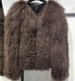 New Pattern Plus Size Dark Brown color Mongolia Sheep Fur Jacket Women Real Fur Jacket Female Winter Warm Outerwear
