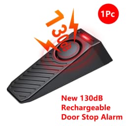 Awapow Door Stopper Security Alarm Rechargeable 130dB Loud Home Wedge Shaped Stopper Travel Mini Anti-theft Wedge Shaped