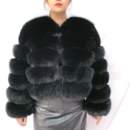 New Real Fox Fur Coat Women's Winter Warm 100% Natural Fur Jacket Short Raccoon Fur Coat Women's High Quality Hot Sale