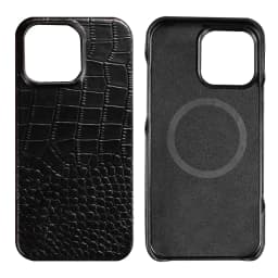 for Magsafe Case for iPhone 15 16 17 18 Pro Max Air 18Pro Natural Cowhide Leather Magnetic Protector Luxury Phone Back Cover